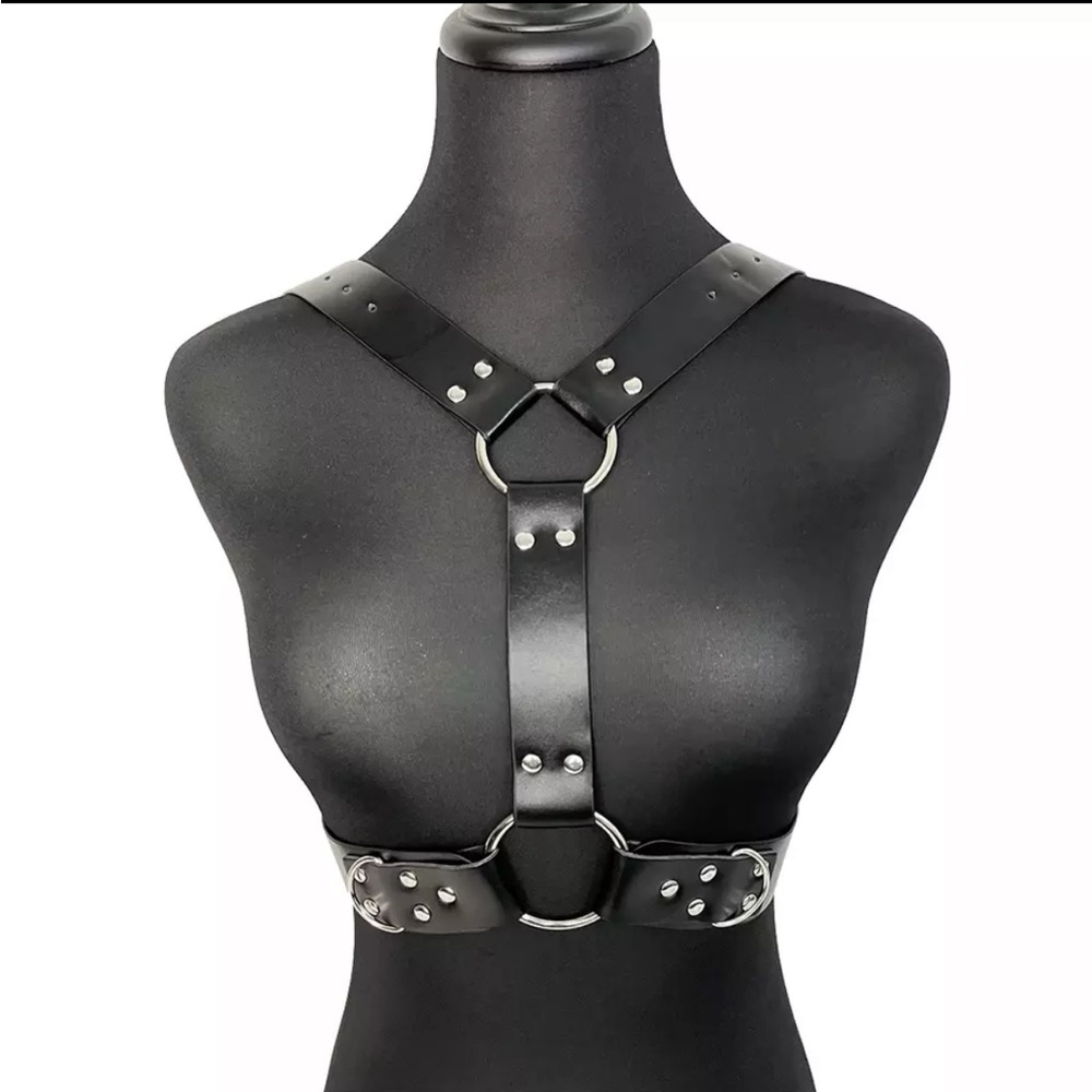 Strap Harness Suspender Women Men Black Fa Leather Panty Belt Straps Leg Harness - Picture 6 of 17